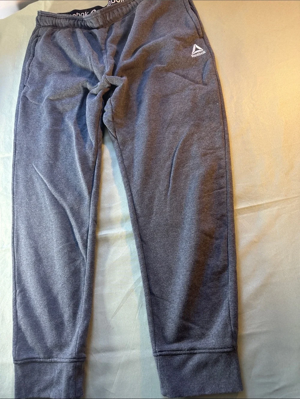 Reebok Men's Dark Gray Athletic Jogger Sweatpants
